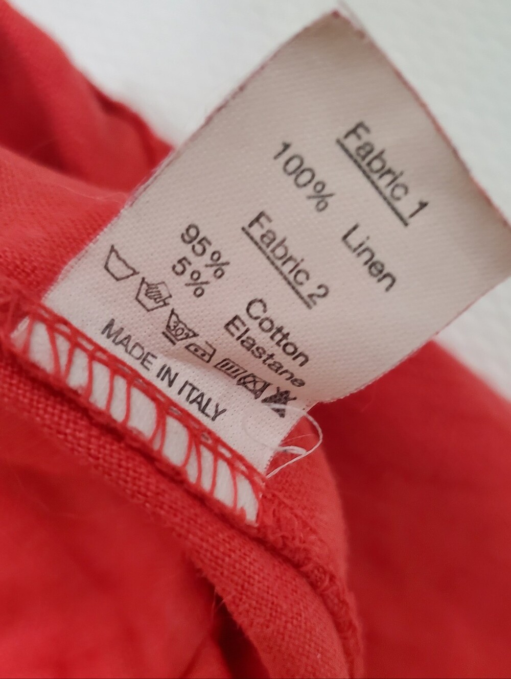 INIZIO Italian Linen Sleeveless Red Tank Top Women Small - Picture 4 of 6